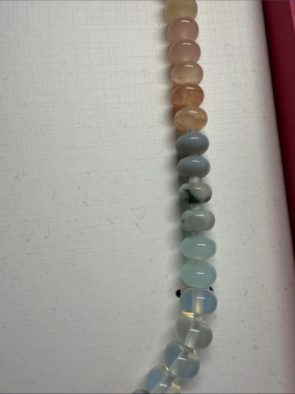 Piper K | Pastel Genuine Stone Beaded Choker Necklace ~ Gold Accent Coastal Boho